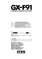Akai GXF-91-Owners-Manual